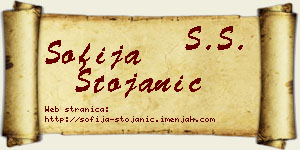 Sofija Stojanić vizit kartica